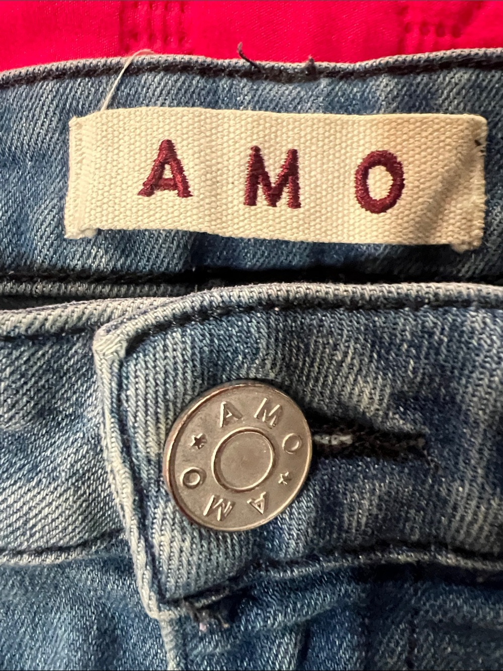 AMO by Anthropology Medium Blue Straight Leg Jeans - Picture 3 of 10